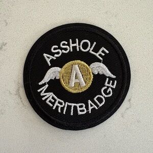 Black and Gold Merit Badge Patch